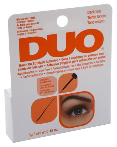 Duo Brush-On Striplash Adhesive Dark Tone 0.18oz (20508)<br><br><span style="color:#FF0101"><b>12 or More=Unit Price $3.63</b></span style><br>Case Pack Info: 36 Units