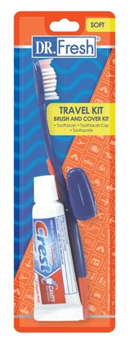 Dr. Fresh Travel Toothbrush Kit Soft (12 Pieces) (22161)<br><br><br>Case Pack Info: 3 Units