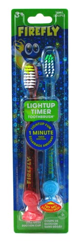 Firefly Toothbrush With Light Up Timer 1 Minute 2 Count(6 Pieces) (22169)<br><br><br>Case Pack Info: 4 Units