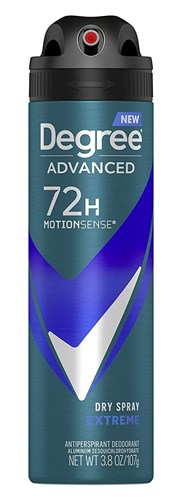 Degree Deodorant Advanced 3.8oz Dry Spray Extreme (22242)<br><br><br>Case Pack Info: 12 Units