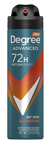Degree Deodorant Advanced 3.8oz Dry Spray Adventure (22243)<br><br><br>Case Pack Info: 12 Units