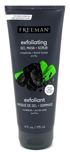Freeman Exfoliating Gel Mask Scrub Charcoal+Black Sugar 6oz (22818)<br><br><br>Case Pack Info: 6 Units