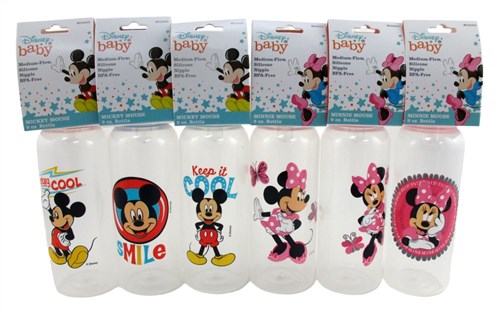 Disney Baby Bottle Mickey & Minnie Mouse Asst 9oz (12 Pieces) (23039)<br><br><br>Case Pack Info: 4 Units