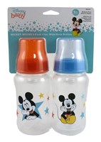 Disney Baby Wide Neck Bottles Mickey Mouse 2 Pack 6+M 11oz (23044)<br><br><br>Case Pack Info: 36 Units