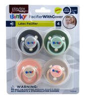 Playtex Baby Latex Pacifier W/ Cover 4 Pack 0-6 Months No Bpa (23048)<br><br><br>Case Pack Info: 24 Units