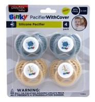 Playtex Baby Silicone Pacifier W/ Cover 4 Pack 0-6M No Bpa (23049)<br><br><br>Case Pack Info: 36 Units