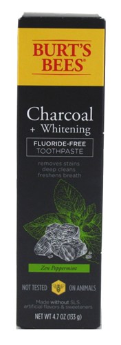 Burts Bees Toothpaste Charcoal Plus Whitening 4.7oz (23520)<br><br><br>Case Pack Info: 12 Units