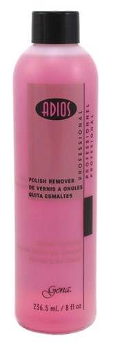Gena Adios Polish Remover Pink Acetone 8oz (24126)<br><br><span style="color:#FF0101"><b>12 or More=Unit Price $2.40</b></span style><br>Case Pack Info: 12 Units