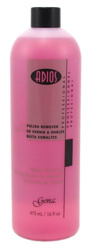 Gena Adios Polish Remover Pink Acetone 16oz (24127)<br><br><span style="color:#FF0101"><b>12 or More=Unit Price $4.11</b></span style><br>Case Pack Info: 12 Units