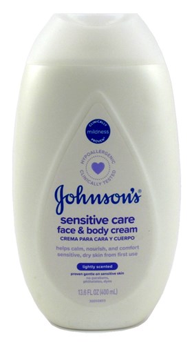 Johnsons Sensitive Care Face & Body Crm Lightly Scentd 13.6oz (24157)<br><br><br>Case Pack Info: 24 Units