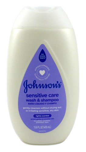 Johnsons Sensitive Care Wash & Shampoo Lightly Scented 13.6oz (24158)<br><br><br>Case Pack Info: 24 Units