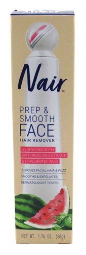 Nair Hair Remover Face Prep & Smooth Watermln Extract 1.76oz (24449)<br><br><span style="color:#FF0101"><b>12 or More=Unit Price $9.67</b></span style><br>Case Pack Info: 12 Units