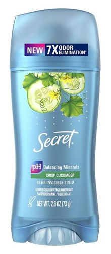 Secret Deodorant Solid 2.6oz Crisp Cucumber Antiperspirant (24642)<br><br><br>Case Pack Info: 12 Units