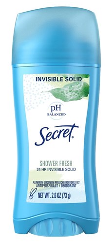 Secret Deodorant Solid 2.6oz Shower Fresh Antiperspirant (24690)<br><br><br>Case Pack Info: 12 Units