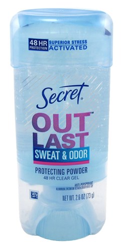 Secret Deodorant Outlast 2.6oz Clear Gel Powder (24696)<br><br><br>Case Pack Info: 12 Units