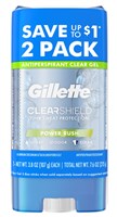 Gillette Deodorant Twin Pack Power Rush 3.8oz Clear Gel (24705)<br><br><br>Case Pack Info: 6 Units