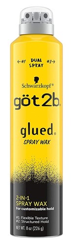Got 2B Glued Spray Wax 2-In-1 8oz (24721)<br><br><span style="color:#FF0101"><b>6 or More=Unit Price $6.54</b></span style><br>Case Pack Info: 6 Units