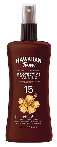 Hawaiian Tropic Spf#15 Protective Oil Spray Pump 8oz (25093)<br><br><span style="color:#FF0101"><b>12 or More=Unit Price $8.92</b></span style><br>Case Pack Info: 12 Units