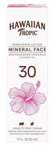 Hawaiian Tropic Spf#30 Mineral Milk Face 1.7oz (25219)<br><br><span style="color:#FF0101"><b>12 or More=Unit Price $12.59</b></span style><br>Case Pack Info: 12 Units