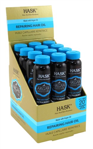 Hask Vials Argan Oil Healing Shine Hair Treat 0.625oz(12 Pieces) (25476)<br><br><br>Case Pack Info: 2 Units