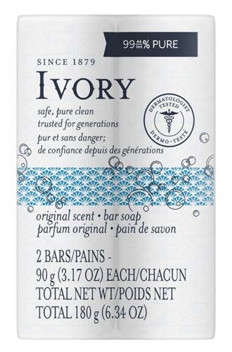 Ivory Bar Soap Original Scent 2 Count 6.34oz (25879)<br><span style="color:#FF0101">(ON SPECIAL 7% OFF)</span style><br><span style="color:#FF0101"><b>12 or More=Special Unit Price $0.97</b></span style><br>Case Pack Info: 36 Units