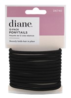 Diane Ponytails Black 12 Count (12 Pieces) (26238)<br><br><br>Case Pack Info: 12 Units