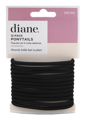 Diane Ponytails Black 12 Count (12 Pieces) (26238)<br><br><br>Case Pack Info: 12 Units