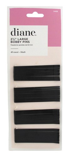 Diane Bobby Pins Large 2.5Inch Black 40 Count (12 Pieces) Carded (26244)<br><br><br>Case Pack Info: 1 Unit