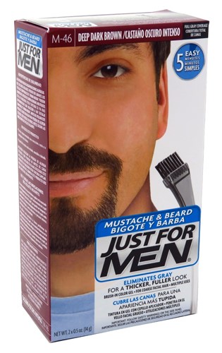 Just For Men Mustache & Beard #M-46 Deep Dark Brown (28200)<br><br><br>Case Pack Info: 12 Units