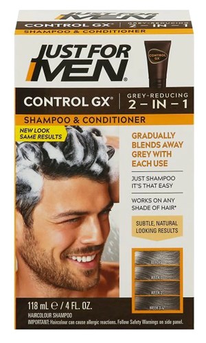 Just For Men Control Gx 4oz 2-N-1 Shampoo & Conditioner (28206)<br><br><br>Case Pack Info: 12 Units
