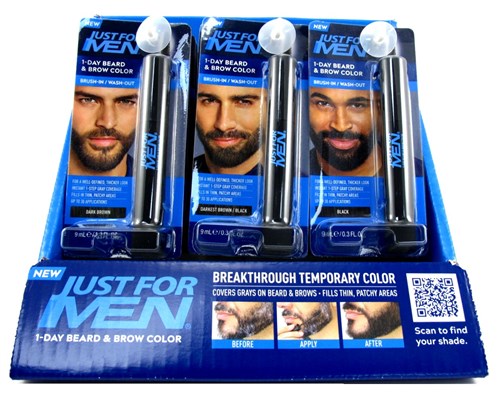Just For Men 1-Day Beard And Brow Color (18 Pieces) (28208)<br><br><br>Case Pack Info: 1 Unit
