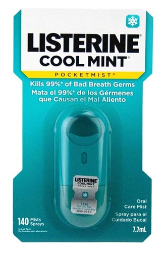 Listerine Pocketmist Spray Cool Mint 7.7Ml (6 Pieces) (28782)<br><br><br>Case Pack Info: 6 Units