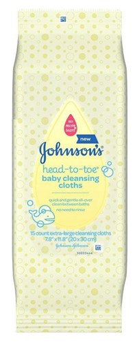 Johnsons Baby Head-To-Toe Cleansing Cloths (28854)<br><br><br>Case Pack Info: 6 Units