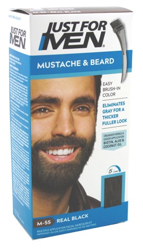 Just For Men Mustache & Beard #M-55 Real Black Color Gel (28940)<br><span style="color:#FF0101">(ON SPECIAL 6% OFF)</span style><br><span style="color:#FF0101"><b>12 or More=Special Unit Price $8.88</b></span style><br>Case Pack Info: 12 Units