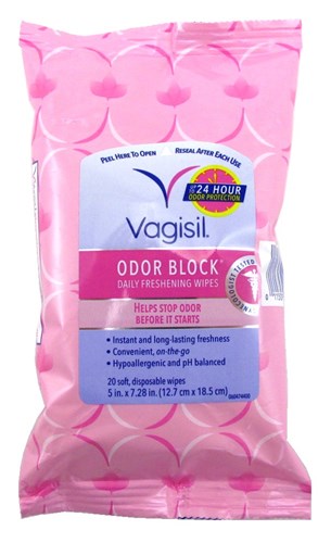 Vagisil Odor Block Wipes 20 Count (3 Pieces) (28983)<br><br><br>Case Pack Info: 8 Units