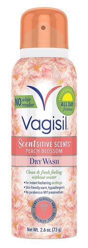 Vagisil Scentsitive Scents Dry Wash Peach Blossom 2.6oz (28984)<br><br><br>Case Pack Info: 24 Units