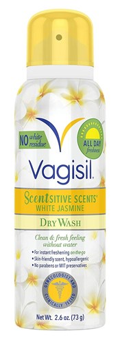 Vagisil Scentsitive Scents Dry Wash White Jasmine 2.6oz (28985)<br><br><br>Case Pack Info: 24 Units