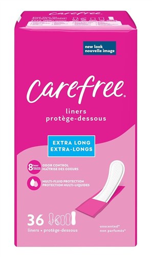 Carefree Acti-Fresh Extra Long 36 Count Liner To Go (29612)<br><br><br>Case Pack Info: 8 Units