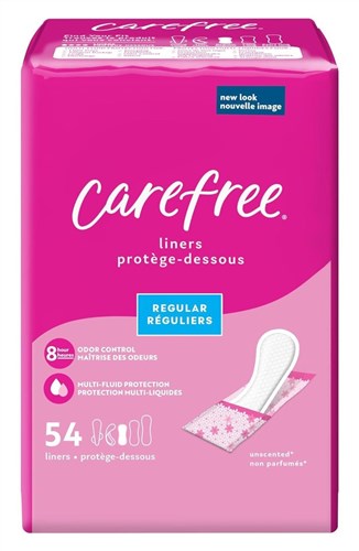 Carefree Acti-Fresh Regular 54 Count Daily Liner Unscented (29613)<br><br><br>Case Pack Info: 4 Units