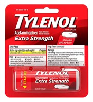 Tylenol Extra Strength 500Mg Caplet 10 Count (12 Pieces) Display (29683)<br><br><br>Case Pack Info: 12 Units