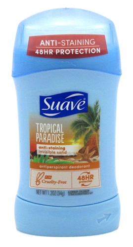 Suave Deodorant 1.2oz 48Hr Tropical Prdse Invisible Solid (30323)<br><br><br>Case Pack Info: 12 Units