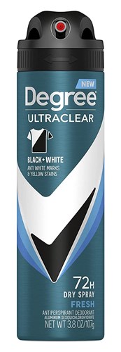 Degree Deodorant 3.8oz Dry Spray Fresh Ultraclear (30354)<br><br><br>Case Pack Info: 12 Units