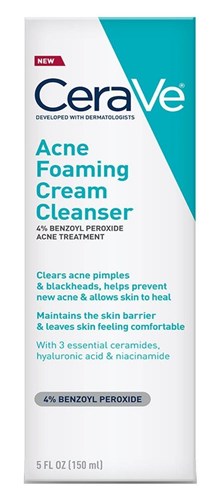 Cerave Acne Foaming Cream Cleanser 5oz (31229)<br><br><br>Case Pack Info: 24 Units