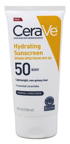 Cerave Sunscreen Hydrating Spf#50 Body 5oz (31231)<br><br><br>Case Pack Info: 24 Units