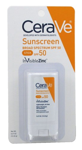 Cerave Sunscreen Invisible Zinc Spf#50 Stick 0.47oz (31233)<br><br><br>Case Pack Info: 12 Units