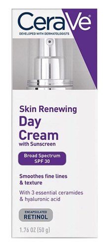 Cerave Skin Renewing Day Cream With Sunscreen Spf#30 1.76oz (31263)<br><br><br>Case Pack Info: 12 Units