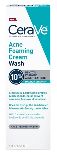 Cerave Acne Foaming Cream Wash Max Strength 10% Bpo 5oz (31290)<br> <span style="color:#FF0101">(ON SPECIAL 8% OFF)</span style><br><span style="color:#FF0101"><b>3 or More=Special Unit Price $13.34</b></span style><br>Case Pack Info: 24 Units