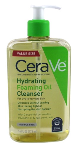 Cerave Hydrating Cleanser Foaming Oil Dry Skin 16oz Valu (31300)<br><br><br>Case Pack Info: 12 Units