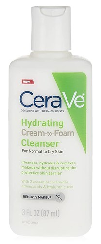 Cerave Hydrating Cleanser Cream-To-Foam Normal-Dry 3oz (31314)<br><br><br>Case Pack Info: 24 Units