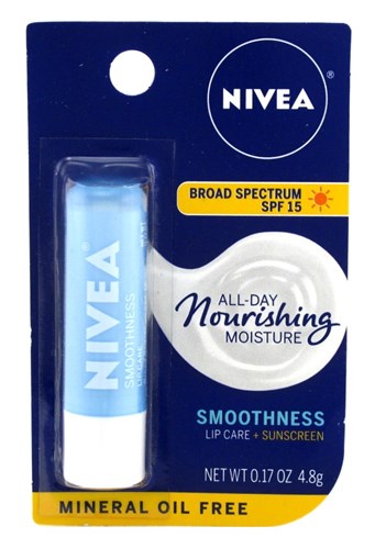 Nivea Lip Care Smoothness Spf#15 0.17oz (6 Pieces) Display (31351)<br><br><br>Case Pack Info: 8 Units